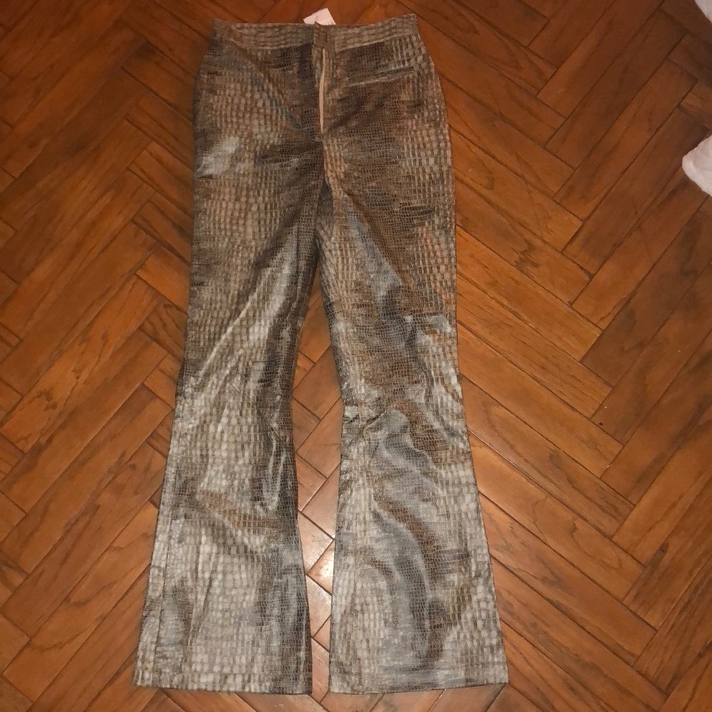 NWT Crocodile flare pants